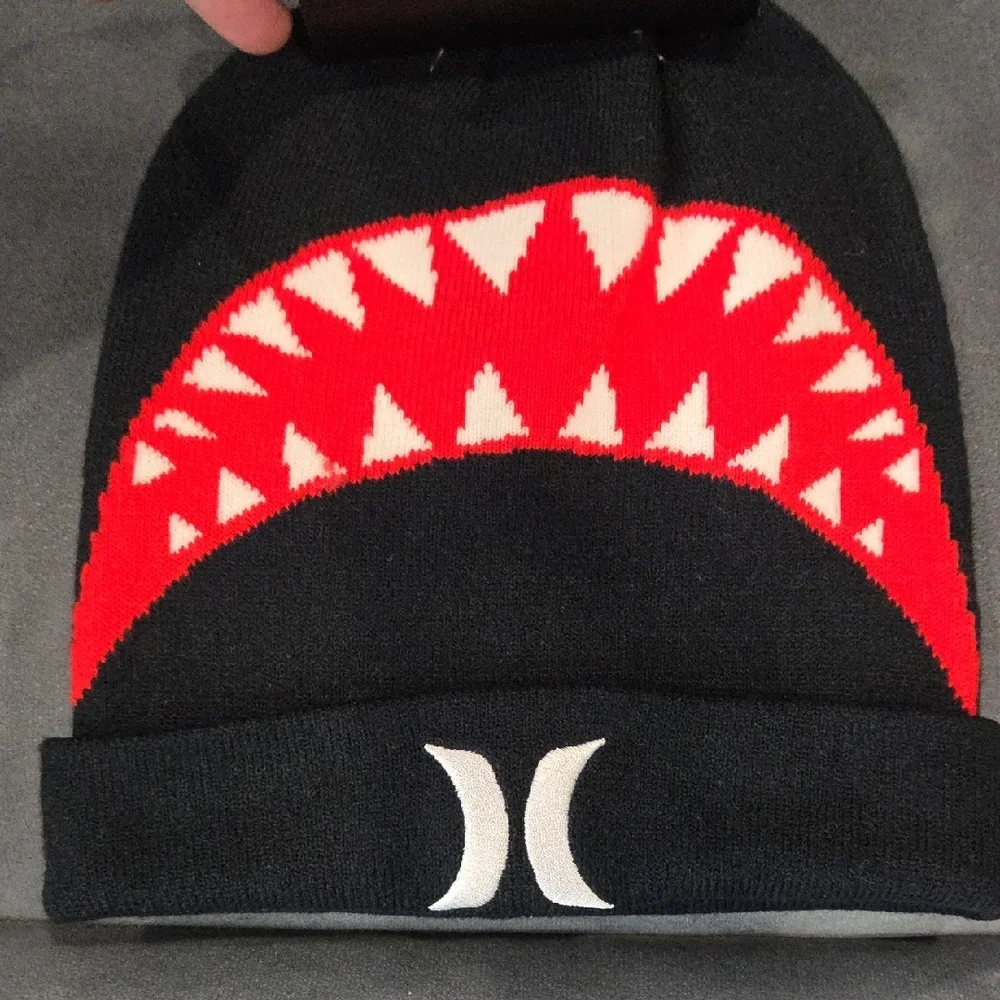 Hurley Black and Red Beanie